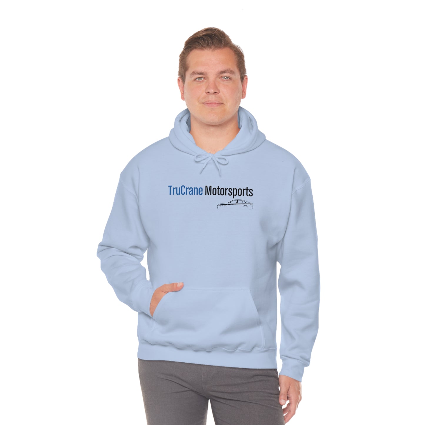 TruCrane Motorsports Unisex Heavy Blend Hooded Sweatshirt -Blue/Black