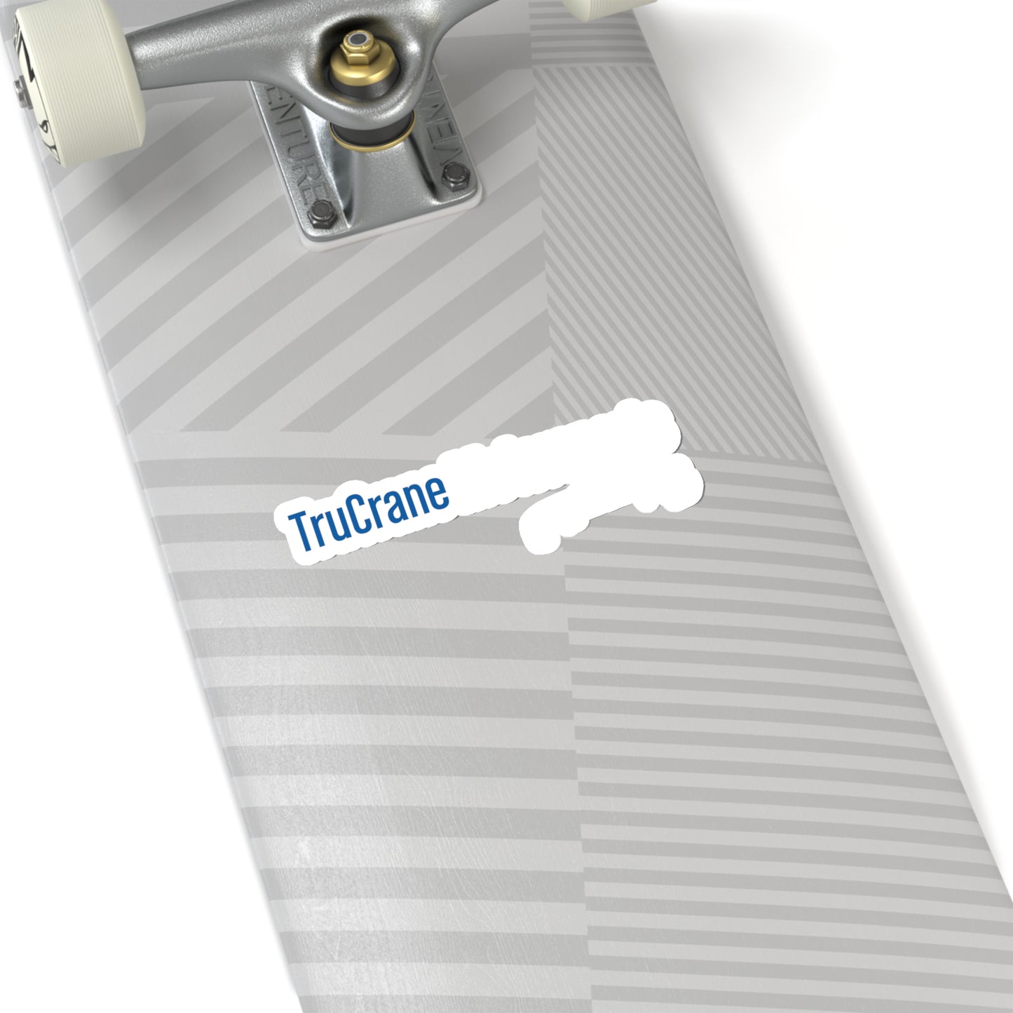 TruCrane Motorsports Sticker - Blue/White Transparent