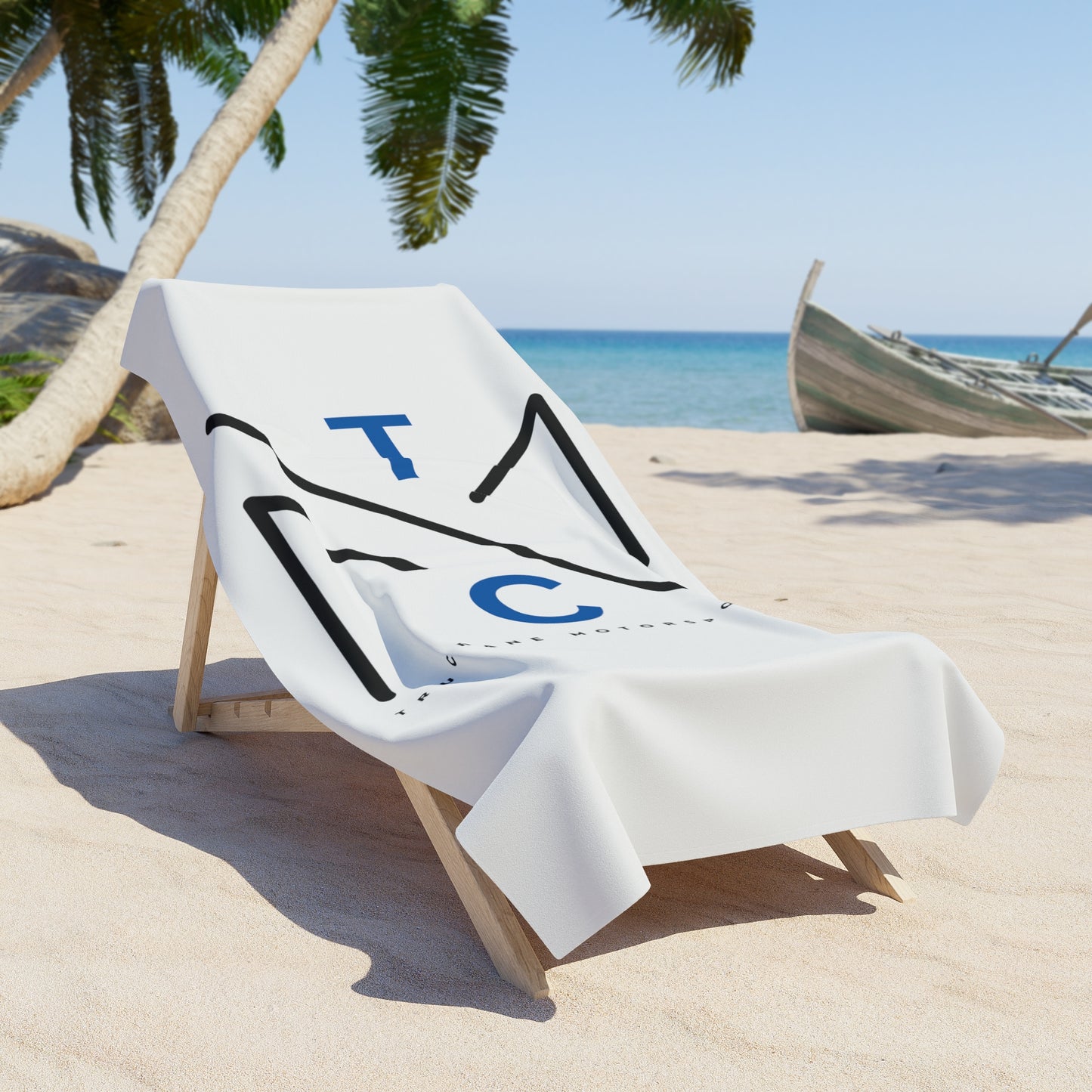 TCM Beach Towel Blue/Black