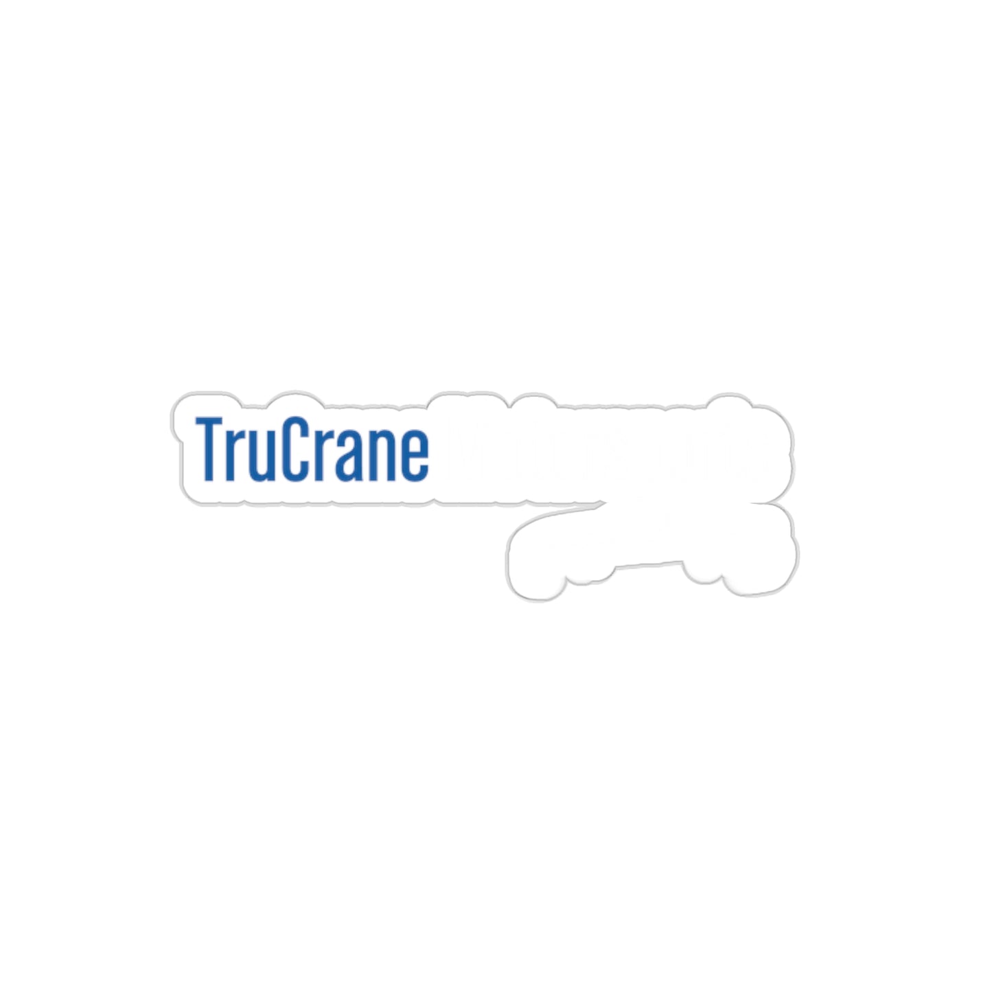 TruCrane Motorsports Sticker - Blue/White Transparent