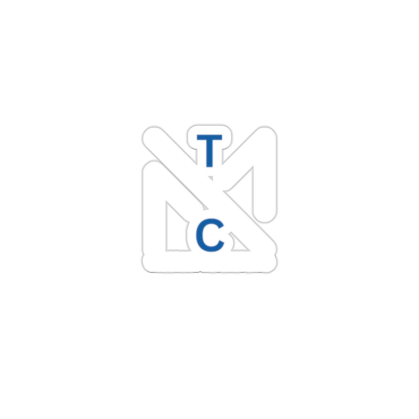 TCM Stickers Blue/White Transparent