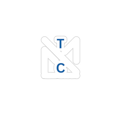 TCM Stickers Blue/White Transparent