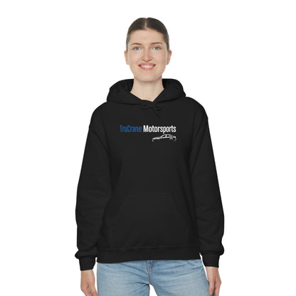 TruCrane Motorsports Unisex Heavy Blend Hooded Sweatshirt -Blue/White