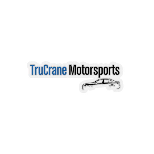 TruCrane Motorsports Sticker - Blue/Black Transparent