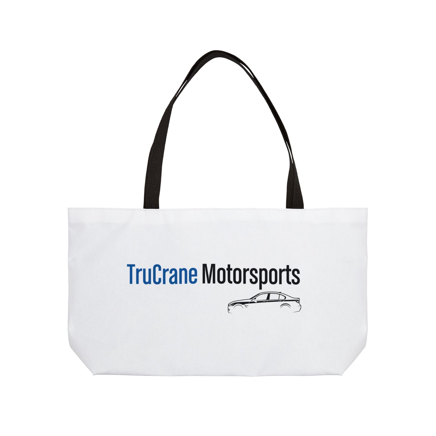 TruCrane Motorsports Weekender Tote Bag Blue/Black White Bag