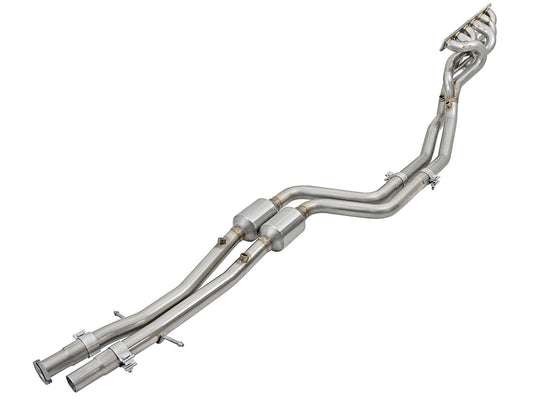 Twisted Steel Long Tube Header &amp; Mid Pipe 304 Stainless Steel w/ Cat BMW M3 E36 96-99
