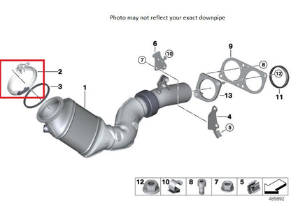 Genuine BMW 3.5″ Turbo to Downpipe V-Band Exhaust Clamp for BMW N54/N55/S55/N63/S63 11657620508