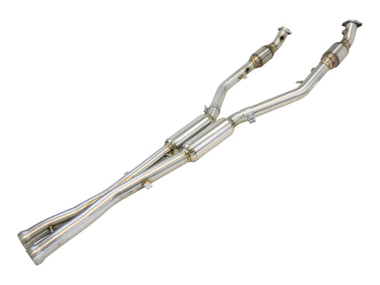 MACH Force-Xp X-Pipe 2-1/2 IN 304 Stainless Steel w/ Cat &amp; Resonator BMW M3 E90/E92/E93 08-13