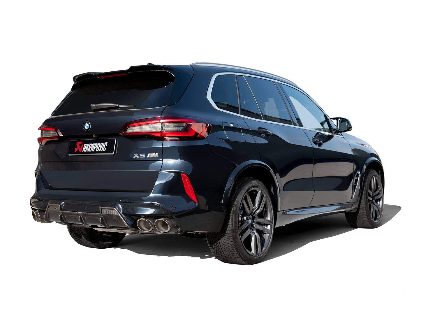 Akrapovic 2020-23 BMW X5M (F95)/X6M (F96) Slip-On Line (Titanium) w/Carbon Fiber Titanium Tips