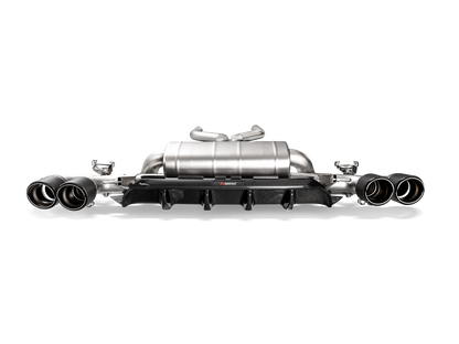 Akrapovic 18+ BMW M5 (F90) Rear Carbon Fiber Diffuser - High Gloss w/ Red/White Akrapovic Logo