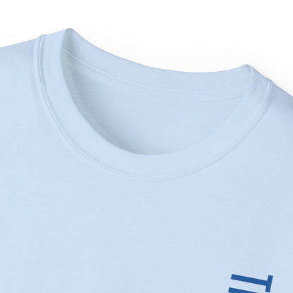 TruCrane Motorsports Heavy Cotton Tee - Vertical Blue/White