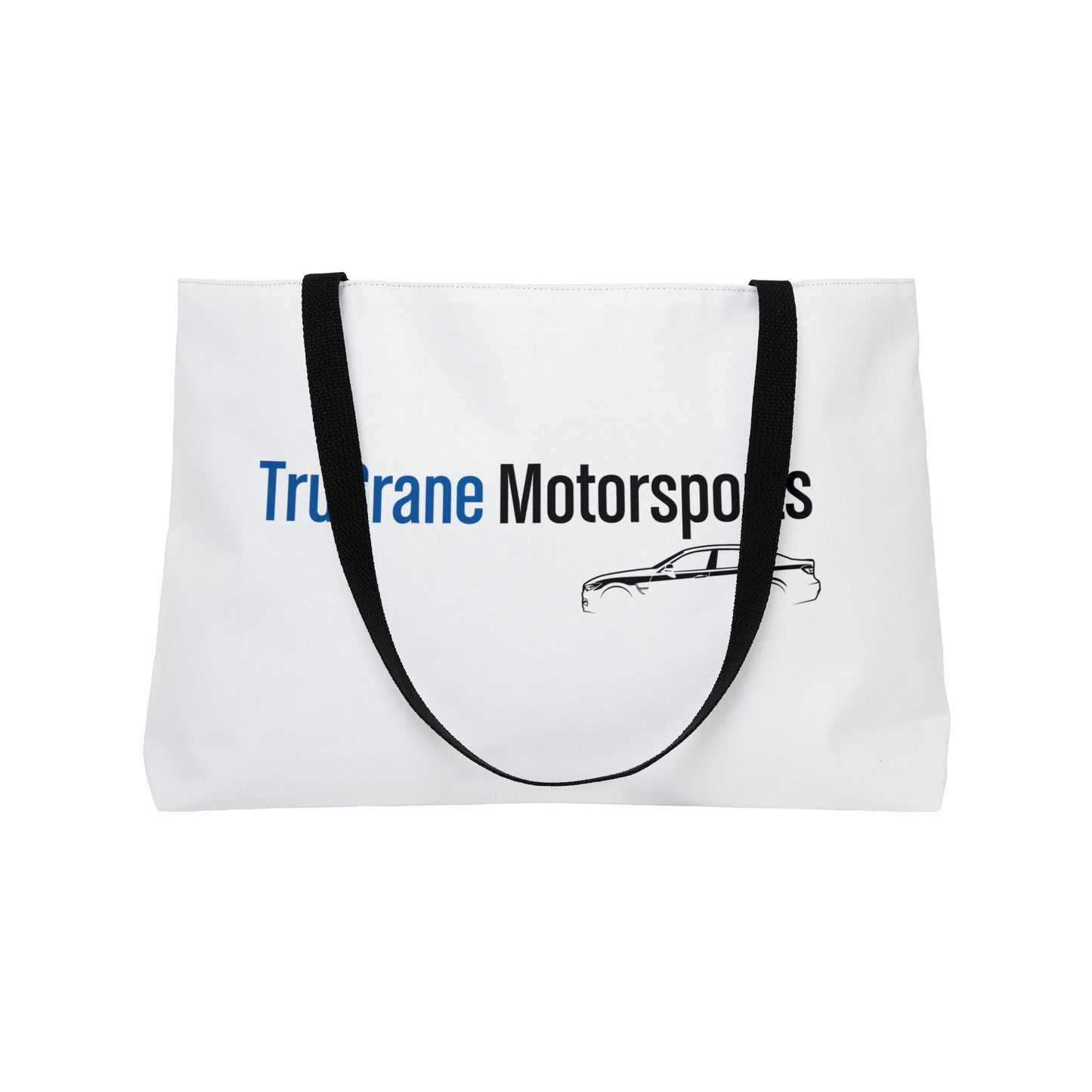 TruCrane Motorsports Weekender Tote Bag Blue/Black White Bag