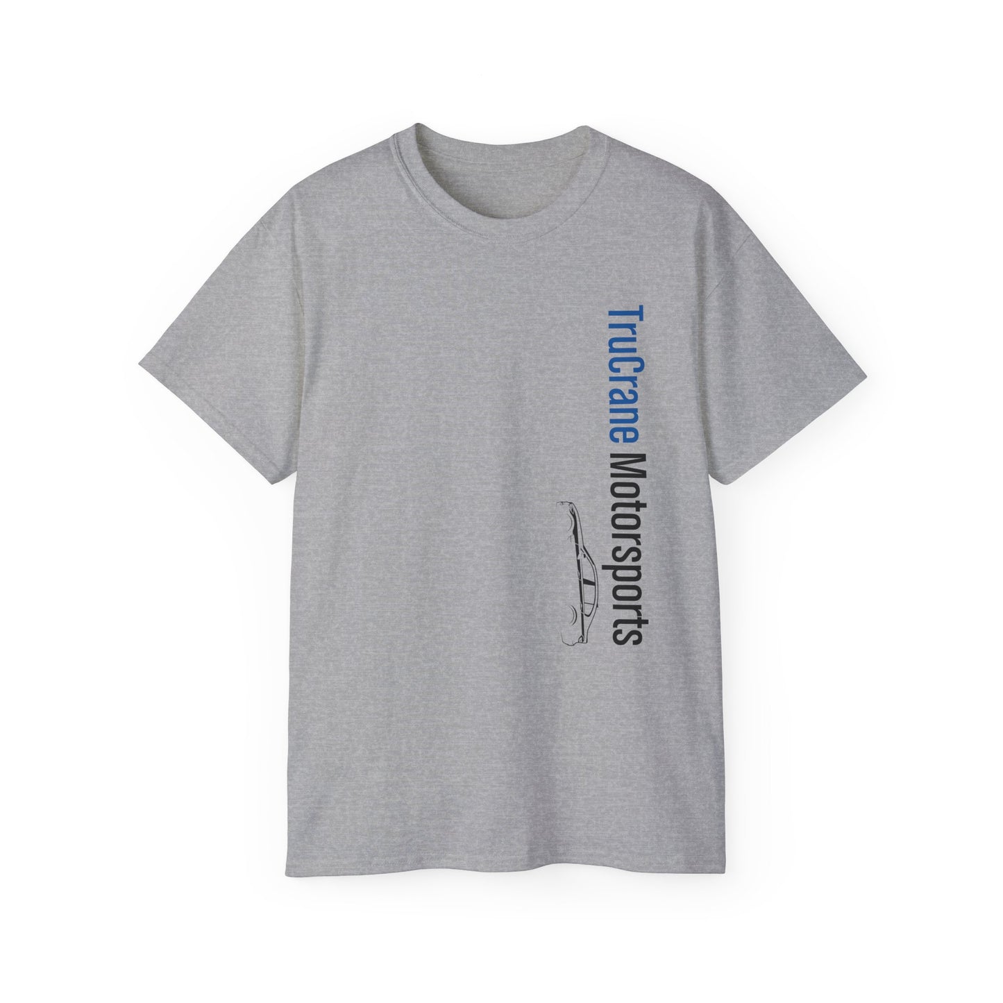 TruCrane Motorsports Heavy Cotton Tee - Vertical - Blue/Black