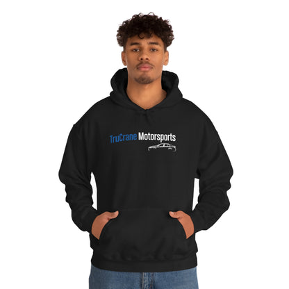 TruCrane Motorsports Unisex Heavy Blend Hooded Sweatshirt -Blue/White