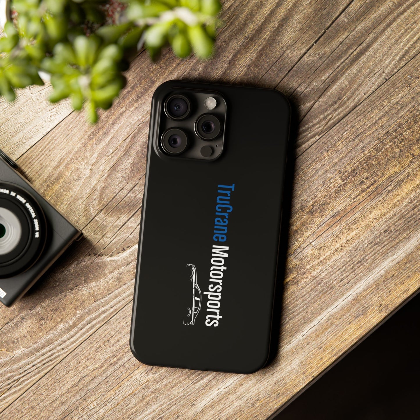 TruCrane Motorsports Slim iPhone Case -Black All Models