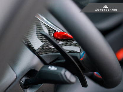 AutoTecknic Replacement Carbon Steering Wheel Top Cover - F90 M5