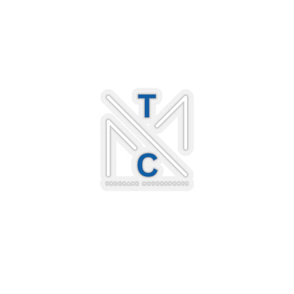 TCM Stickers Blue/White Transparent