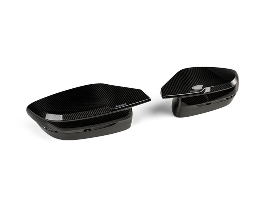 Akrapovic 2021+ BMW (G87) M2, (G80) M3 & (G82) M4 Mirror Cap Set- Gloss Carbon