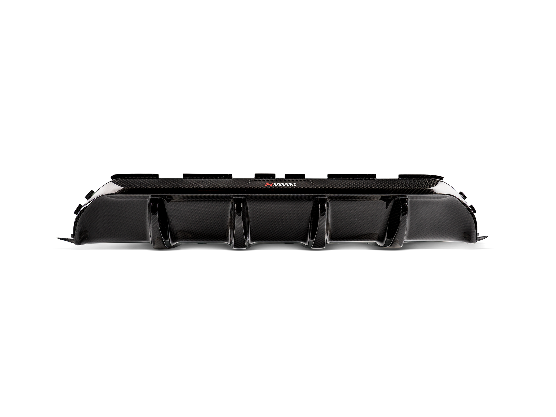 Akrapovic 18+ BMW M5 (F90) Rear Carbon Fiber Diffuser - High Gloss w/ Red/White Akrapovic Logo