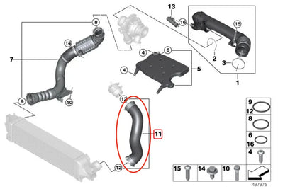 FTP Charge Pipe Lite BMW X1/X2 228i F44 MINI F56 Cooper S