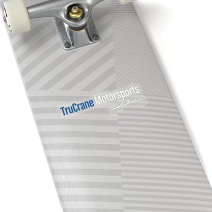 TruCrane Motorsports Sticker - Blue/White Transparent