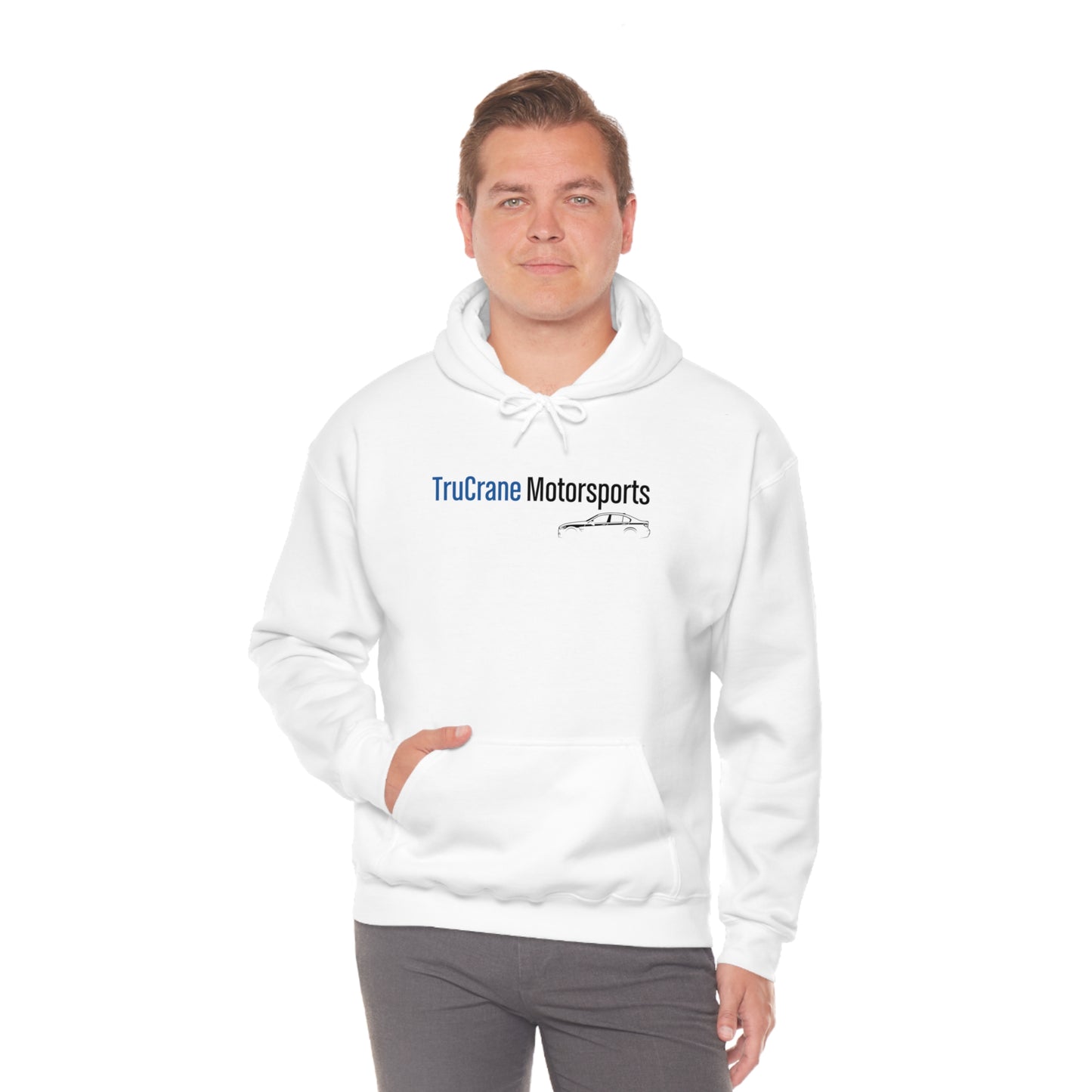 TruCrane Motorsports Unisex Heavy Blend Hooded Sweatshirt -Blue/Black