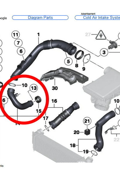 FTP Turbo Inlet Pipe BMW N55 535i F10/F11/F07