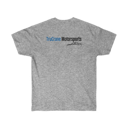 TruCrane Motorsports Heavy Cotton Tee Small Logo Front - Large Back - Blue/Black