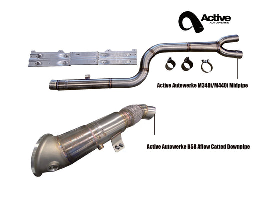 M340i/M440i AFlow Downpipe Midpipe Bundle
