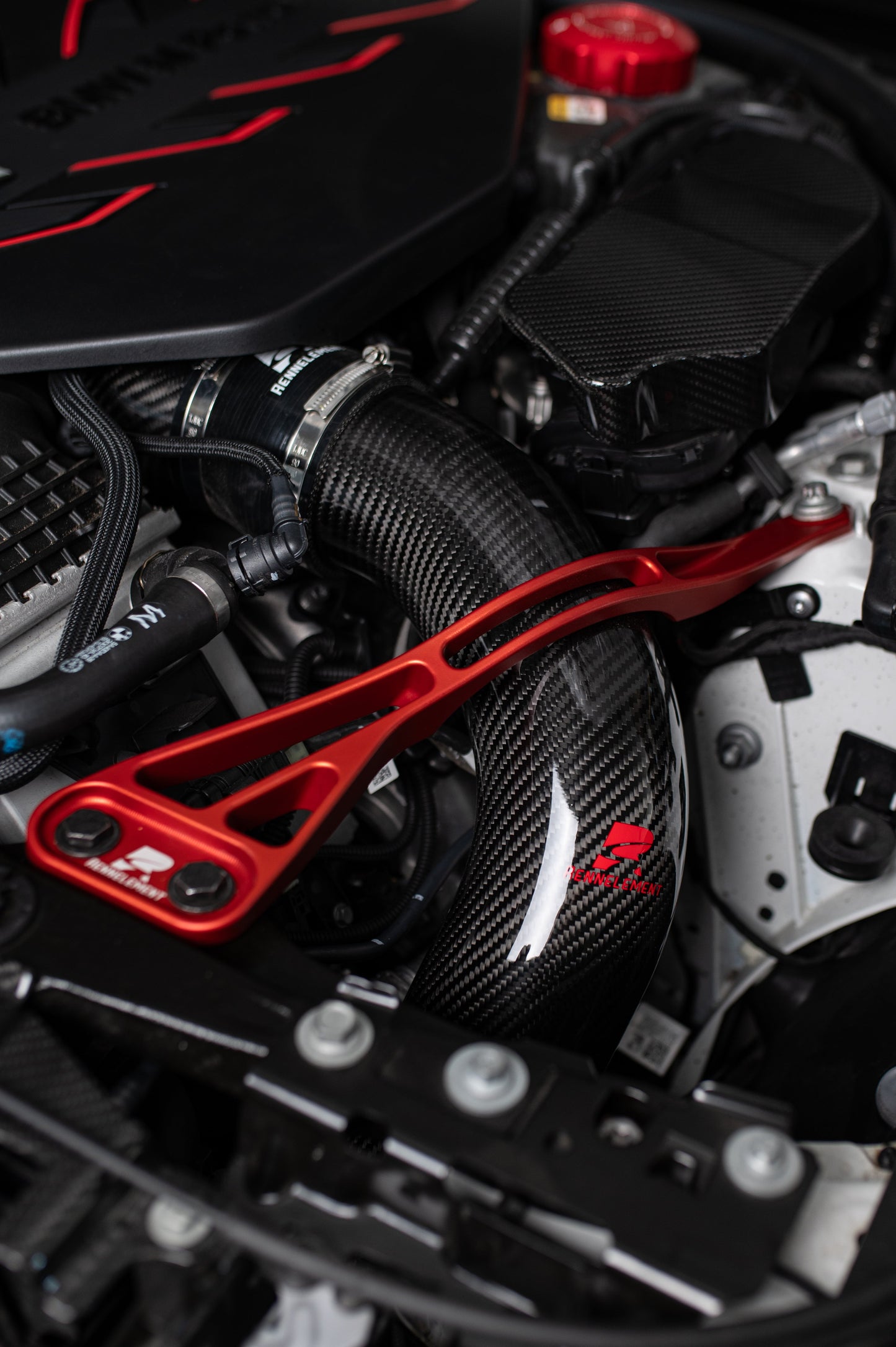RENNELEMENT Dry Carbon Fiber Front Mount Intake BMW G90/G99 M5 S68
