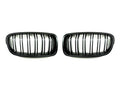 AutoTecknic Dual-Slats Stealth Black Front Grille Set - F30 3-Series
