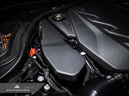 AutoTecknic Pre-Preg Carbon Engine Cover Extension Set - G90/ G99 M5