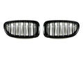 AutoTecknic Dual-Slats Gloss Black Front Grille Set - F10 5-Series | M5