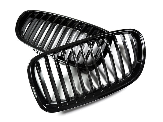 AutoTecknic Gloss Black Front Grille Set - F10 Sedan/ F11 Wagon | 5-Series