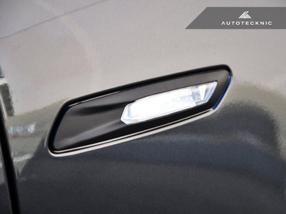 AutoTecknic Replacement Stealth Black Fender Light Trims - F10 Sedan / F11 Wagon | 5 Series