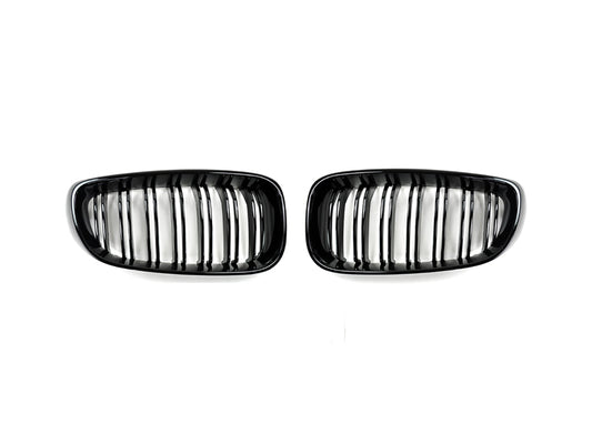 AutoTecknic Dual-Slats Gloss Black Front Grille Set - F34 3-Series Gran Turismo