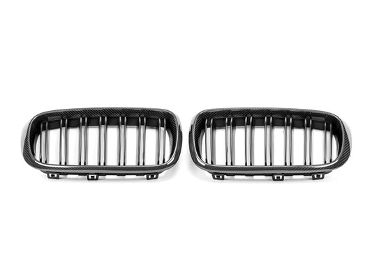 AutoTecknic Dual-Slats Carbon Fiber Front Grille Set BMW F15 X5 | F85 X5M & F16 X6 | F86 X6M