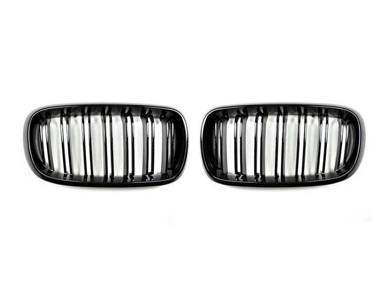 AutoTecknic Dual-Slats Gloss Black Front Grille Set BMW  F15 X5 | F85 X5M & F16 X6 | F86 X6M