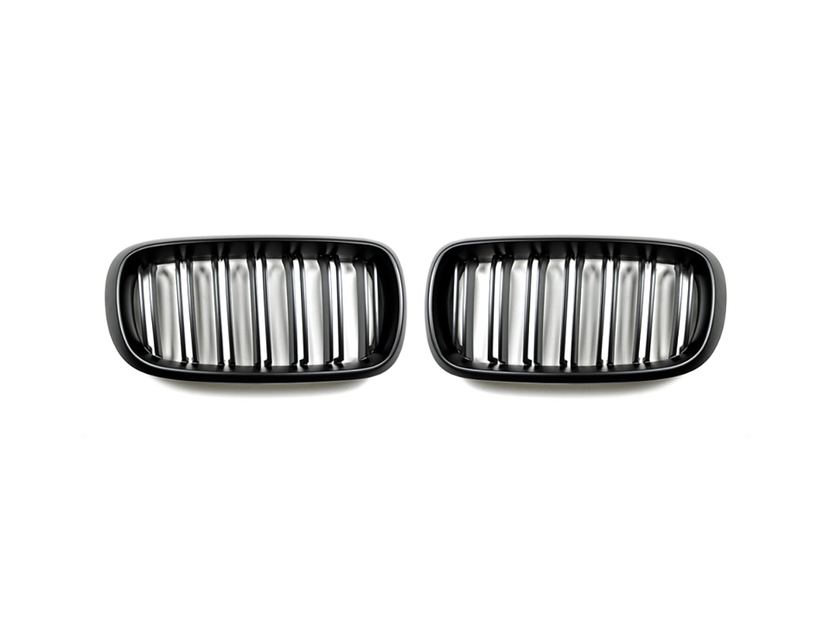 AutoTecknic Dual-Slats Stealth Black Front Grille Set BMW  F15 X5 | F85 X5M & F16 X6 | F86 X6M