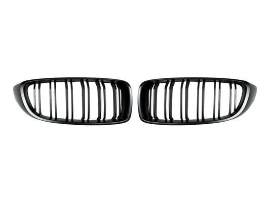 AutoTecknic Dual-Slats Stealth Black Front Grille Set - F32/ F36 4-Series | F80 M3 | F82 M4
