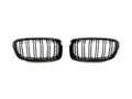 AutoTecknic Dual-Slats Gloss Black Front Grille Set - F30 3-Series