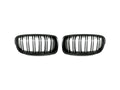 AutoTecknic Dual-Slats Stealth Black Front Grille Set - F30 3-Series