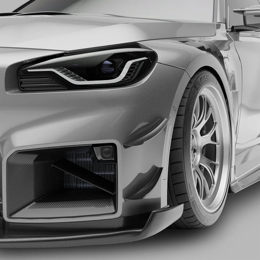 Revozport Carbon Fiber Front Bumper Canards BMW M2 G87