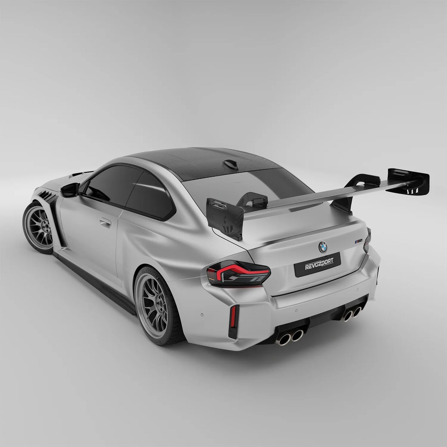 Revozport Carbon Fiber Rear Wing For Racing Swan Nack BMW M2 G87