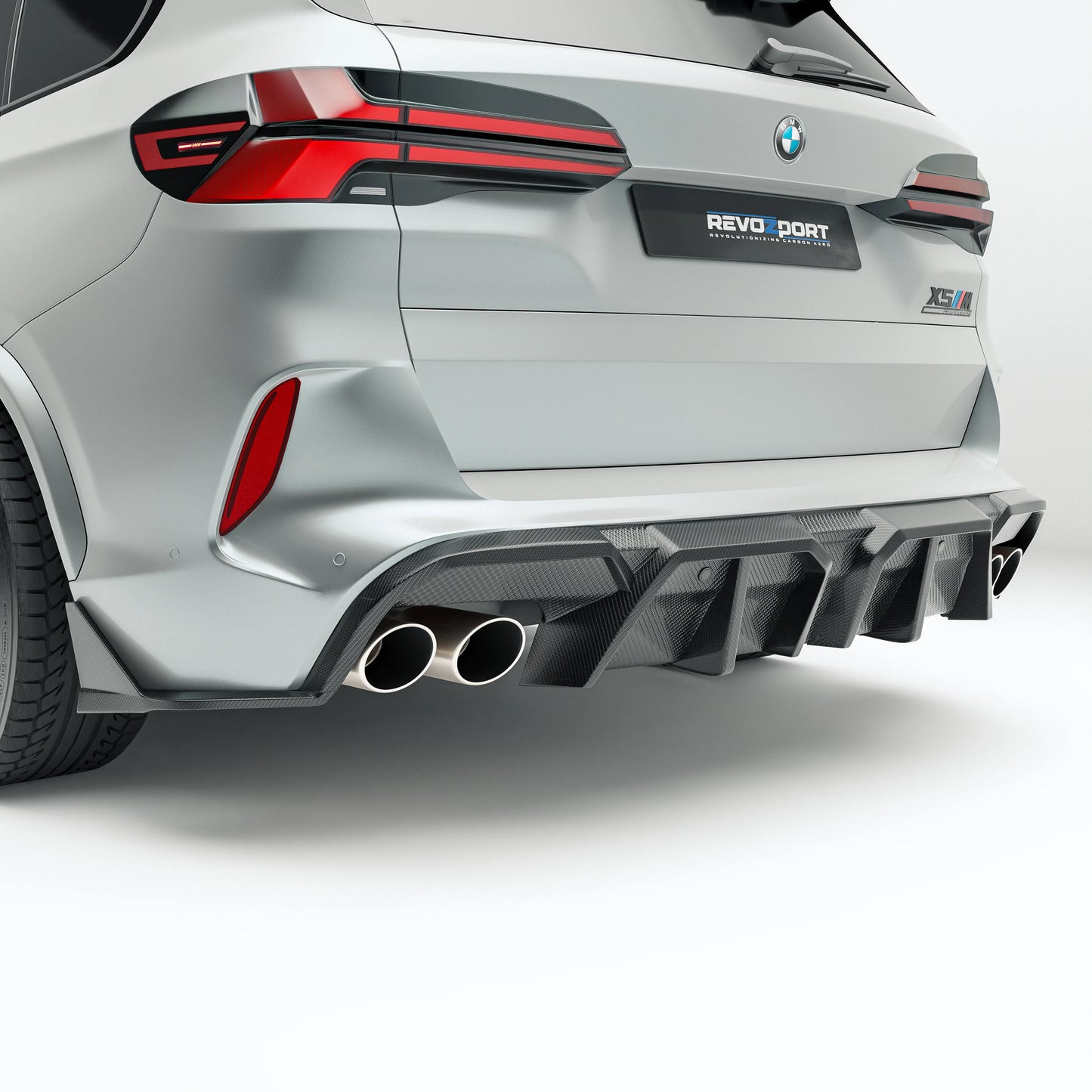 Revozport Carbon Fiber Rear Diffuser BMW X5M F95 LCI