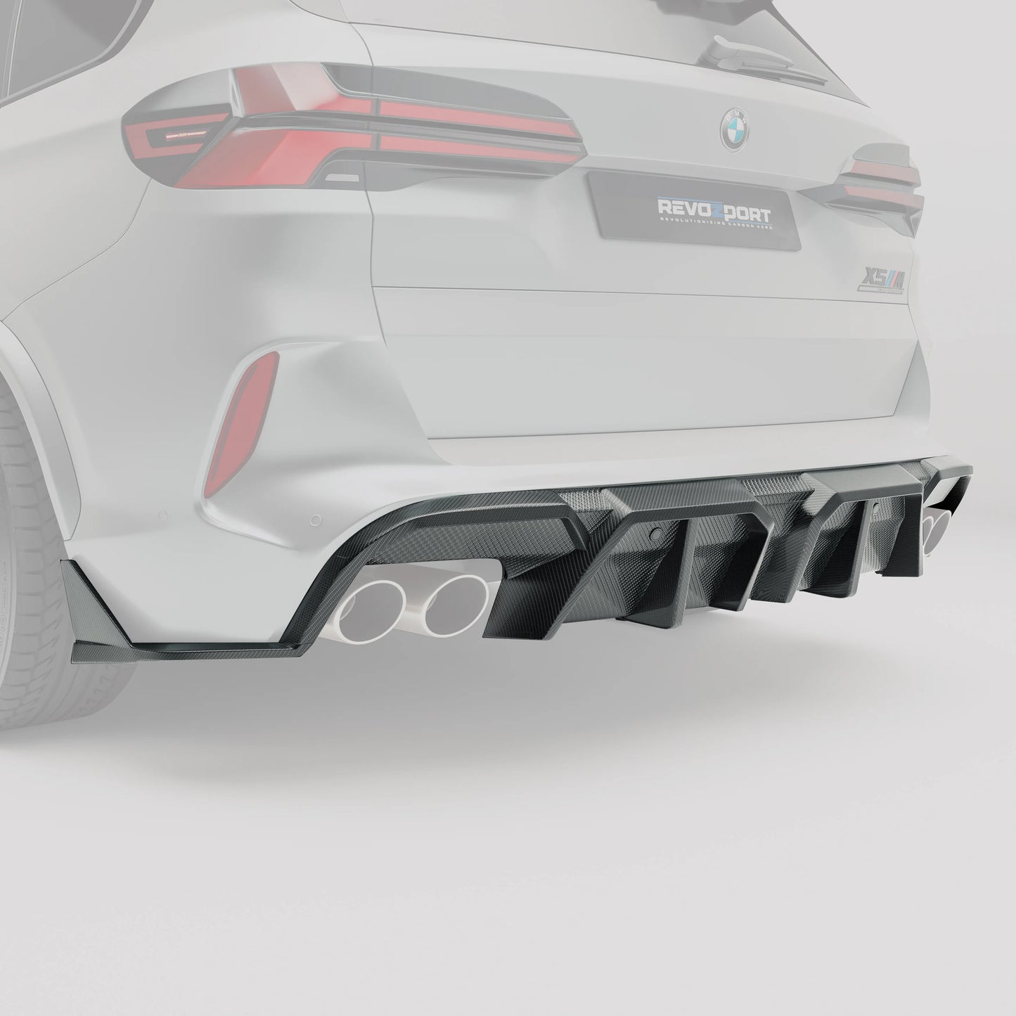 Revozport Carbon Fiber Rear Diffuser BMW X5M F95 LCI