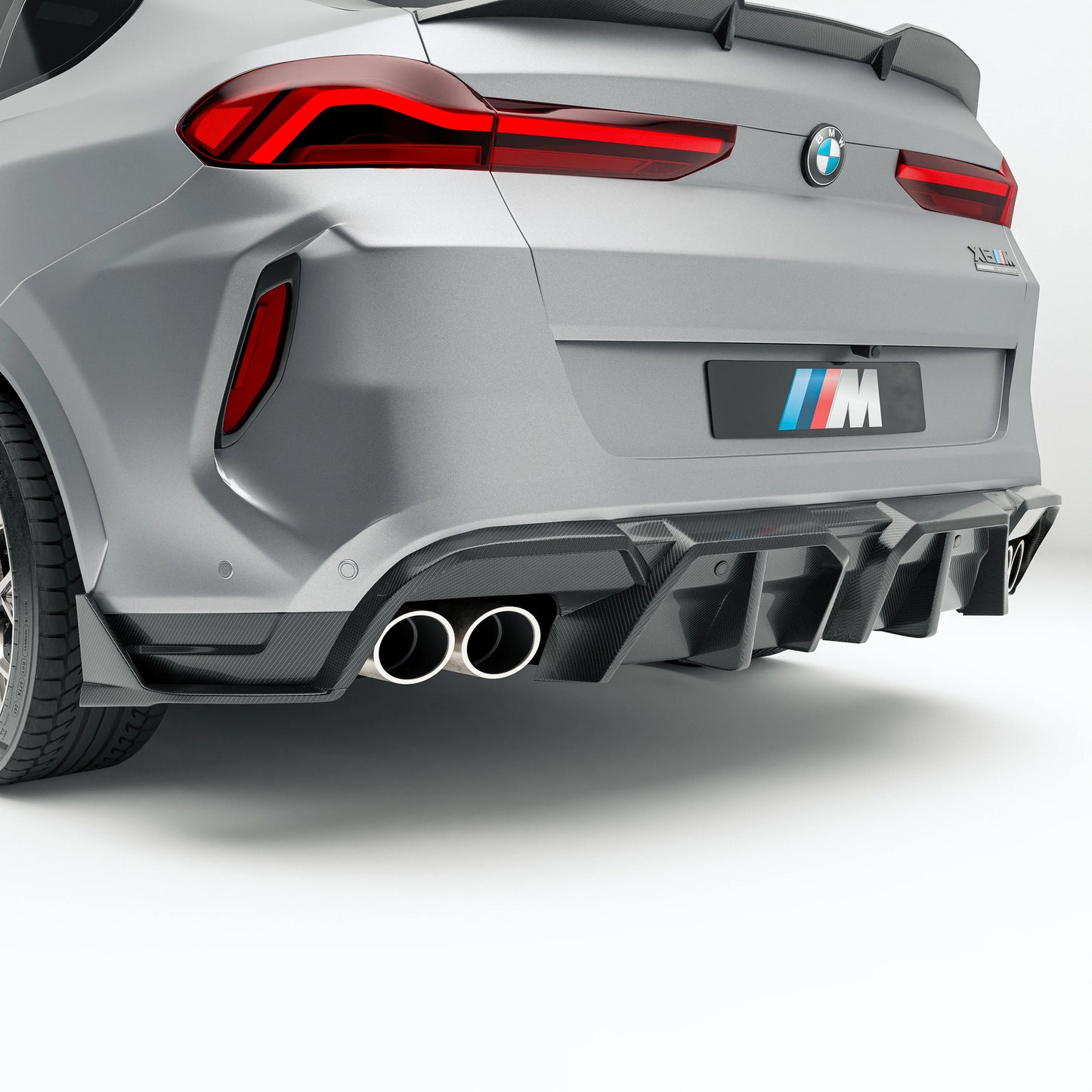 Revozport Carbon Fiber Rear Diffuser BMW X6M F96 LCI