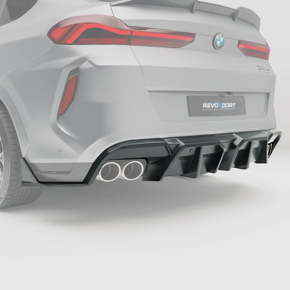 Revozport Carbon Fiber Rear Diffuser BMW X6M F96 LCI