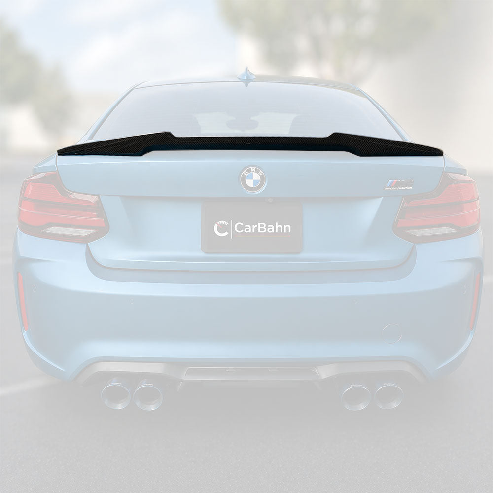 CarBahn Gloss Carbon Fiber Rear Spoiler | BMW F87 M2