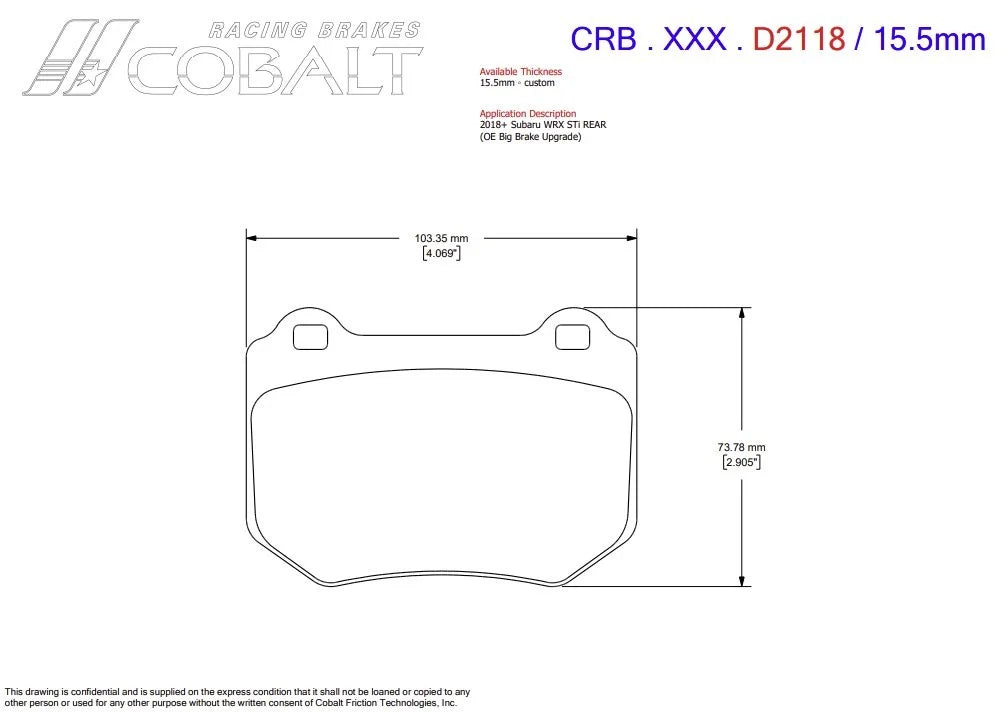 Subaru WRX STI Rear CRB.XRx.D2118